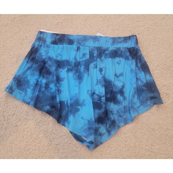 NWT CITRUS womens Versatile Soft Flowy Blue Tie Dye Shorts Size Small Boho Beach - Picture 2 of 9